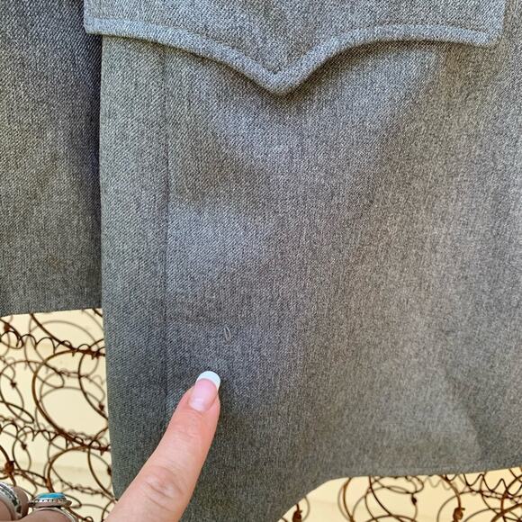 Circle S Western cowboy suit sport coat jacket gray 42L - Picture 4 of 7